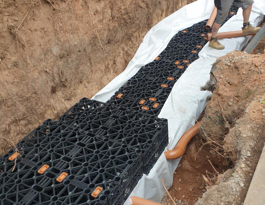 Commercial drainage work in progress