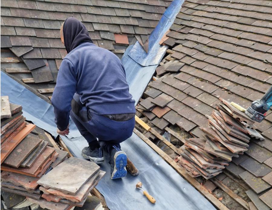 Roofing work