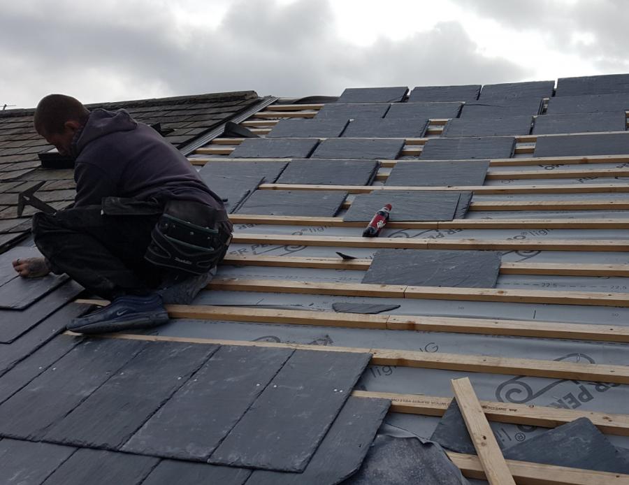 Roofing work