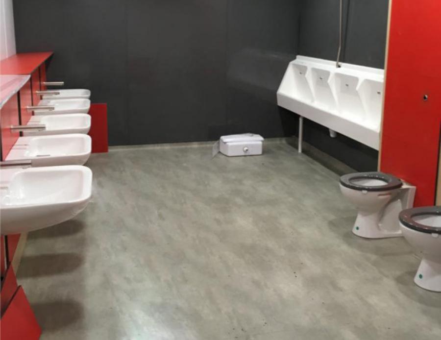 Public toilets work in progress